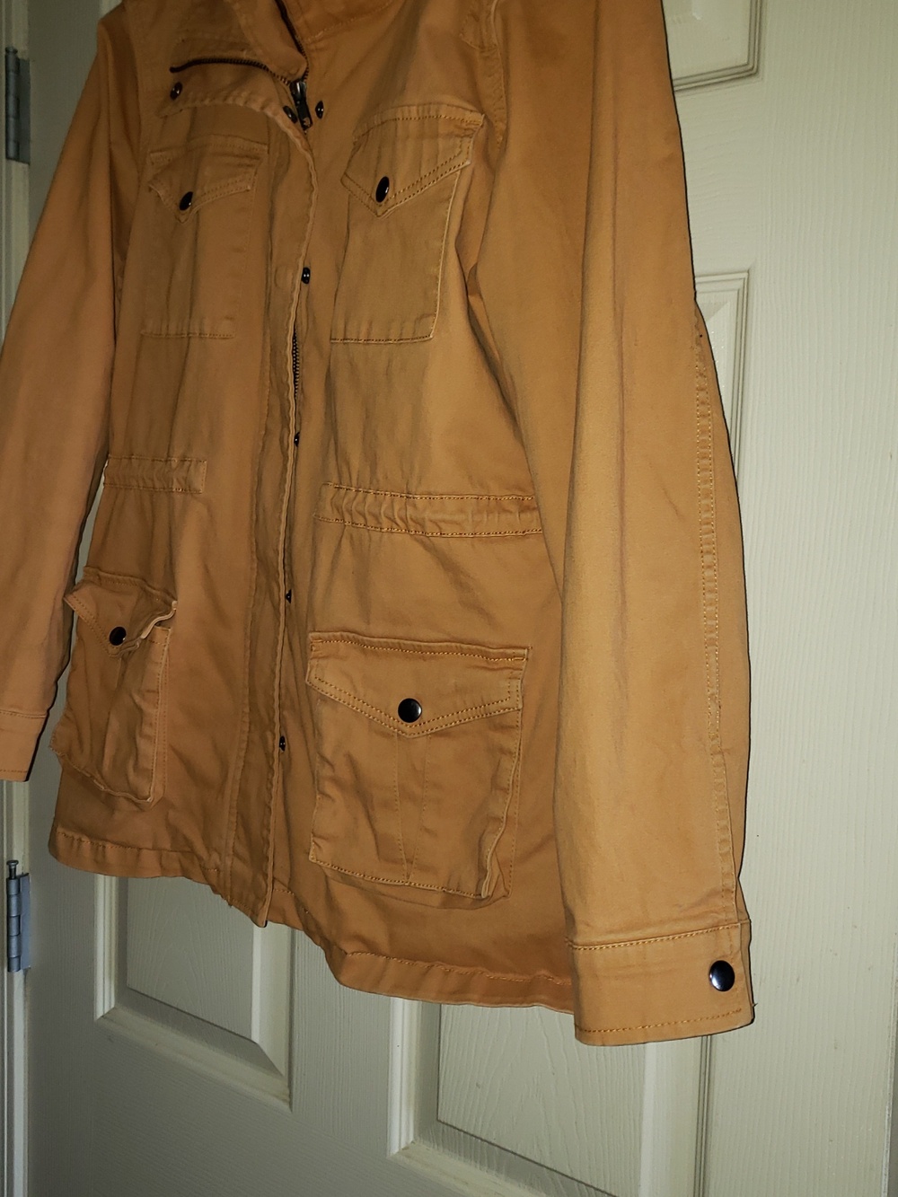 ๐๐ค๐ MARKET & SPRUCE MUSTARD YELLOW STITCH FIX CARGO JACKET DETACHABLE HOOD - Picture 6 of 12